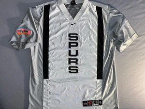 Camisa de Tiro Vintage Nike San Antonio Spurs Calentamiento Plateada/Fiesta Adulto Grande - Imagen 1 de 6