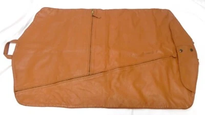 Bolso de Ropa de Cuero Marrón Tostado Colgante Vintage EXCELENTE Calidad Superior Foto 1 de 4