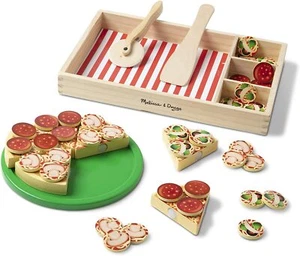 Melissa & Doug Pizza in Legno Giocattoli in Legno Finta Gioco Cibo per Bambini - Foto 1 di 9