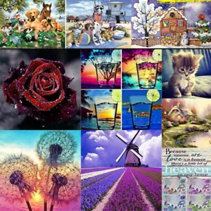 DIY 5D Arts Diamond Painting Full Drill Rhinestone Embroidery Cross Stitch Tool - Picture 1 of 30