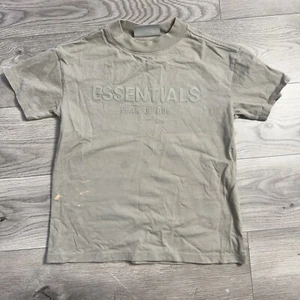 Essentials Fear Of God Kids shirt (Sz 8m) Small Stain And Bleach Mark - Picture 1 of 8