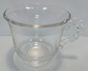 Vintage Imperial Glas klar "Candlewick" Torte Cocktail Bowle Schüssel Tasse - Bild 1 von 6