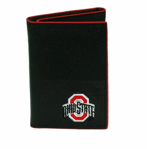 Ohio State Buckeyes Men's 6608 Tri Fold Leather Wallet by Sandol Cover