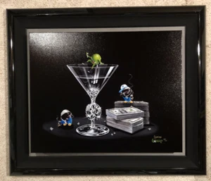 **Michael Godard-"GANGSTA MARTINI"-Bling-Rap-Las Vegas-Diamond-Gangster-Fun-Art* - Picture 1 of 6