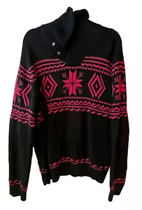 Polo Ralph Lauren Shawl Ski Snowflake Nordic Sweater Mens Size L - Picture 1 of 8