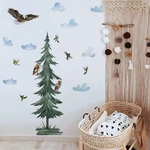 Vogel & Baum Dschungel Tiere PVC Wandtattoo Wandaufkleber für Babyzimmer " - Bild 1 von 7