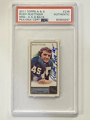 RUDY RUETTIGER 2011 Topps Allen & Ginter #238 Mini A&G back PSA DNA - Image 1 of 2