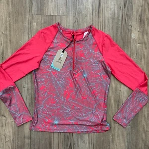 PrAna - Sun Top mezza zip Edge Wave nuovo con etichetta - Taglia S - Foto 1 di 5