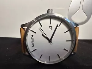 MVMT Watch 45mm Silver/Tan Leather Watch - Picture 1 of 5