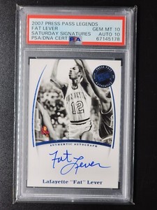 2007-08 Press Pass Legends Saturday Signatures Fat Lever PSA 10 AUTO 10