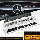 for Mercedes-Benz 3D Metal AMG Logo Emblem Hood Badge Front Grille Sticker
