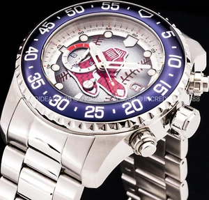Invicta Men MLB BOSTON RED SOX PRO DIVER CHRONOGRAPH Silver Dial Bracelet Watch - Picture 1 of 11