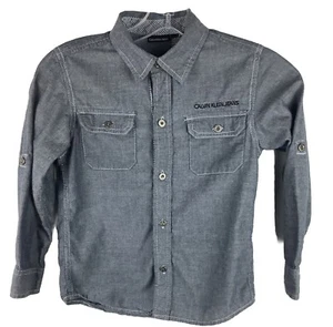 Calvin Klein Jeans Youth Blue Long Sleeve Denim Shirt Button Up Vintage Size 6 - Picture 1 of 14