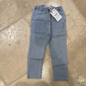 Zara Toddler Boy Jeans Pants Relaxed Drawstring Size 3-4 3 4 Years NEW - Picture 1 of 8