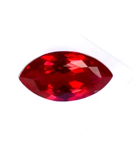 Anillo de piedra preciosa de 22,45 quilates Mogok de calidad de rubí rojo sangre de paloma corte marquesa - Imagen 1 de 7