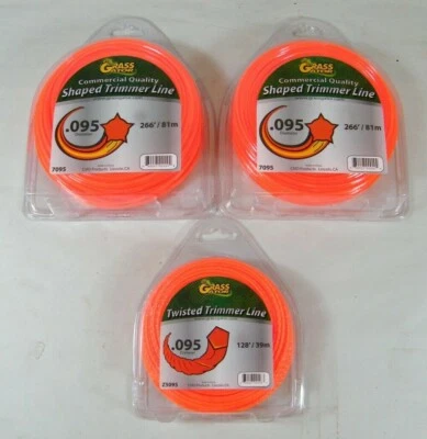 GRASS GATOR .095 TRIMMER LINE 7095 266' (2) TWISTED 25095 128' (1) - Image 1 of 4