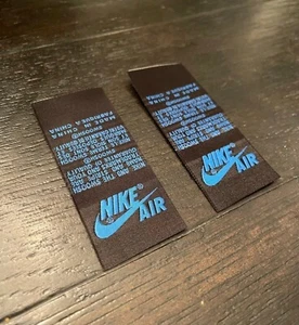 Ersatz Nike - Royal Blue Black Jordan 1 Tongue Tags - Bild 1 von 1