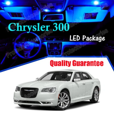 Kit de equipamiento de luces LED interiores azules para Chrysler 300 2011-2017 2018 2019 2020 Foto 1 de 4