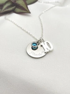Personalised Name 10th Birthday Necklace Childs Daughter Friend Party Gift - Picture 1 of 4