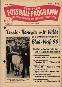 11 12.02.1956 Hertha BSC - Minerva 93, Union 06 - Tasmania, Blau-Weiß 90 - TeBe - Bild 1 von 7