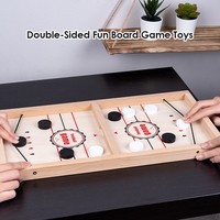 Winner Fast Sling Puck Games Wooden Board Table Hockey Game Party Children Toys