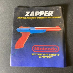 ORIGINAL NINTENDO NES ZAPPER INSTRUCTION BOOK BOOKLET MANUAL 1988 - Manual Only