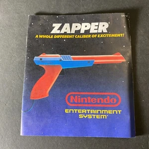 ORIGINAL NINTENDO NES ZAPPER INSTRUCTION BOOK BOOKLET MANUAL 1988 - Manual Only - Picture 1 of 7