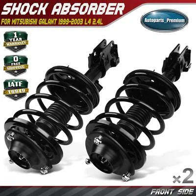 2x Conjunto completo de puntal delantero y resorte helicoidal para Mitsubishi Galant 1999-2003 Foto 1 de 4