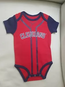 Cleveland Guardians 6-9 months Bodysuit one piece t-shirt Infant Navy/Red - Picture 1 of 4