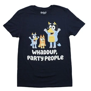 NEW - Bluey Adult T-Shirt - Bingo Bluey Whaddup, Party People - L, XL, 2XL, 3XL - Picture 1 of 1