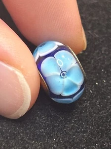 Chamilia Charm Bead - Sterlingsilber Murano Glas blau - Bild 1 von 3