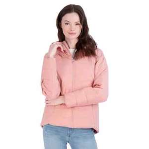 Spyder Women's Pink insulated Hoodie Puffer Jacket Medium $199 water resistant - Picture 1 of 3