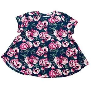 MEDIUM ERIKA LuLaRoe ~ ROSENBLUMENMUSTER ~ Swing-Top; Größen 8-10; neu mit Etikett - Bild 1 von 2