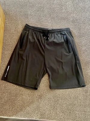 Pantalones cortos grises ligeros para correr/gimnasio. Talla 36W cintura elástica. Sin etiquetas Foto 1 de 4