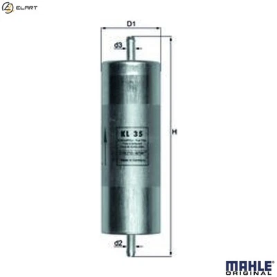 FUEL FILTER KL 35 FOR BERTONE ALPINA BMW 7/E32 8/E31 BMW 161 E1 1.6L 4cyl 4.6L - Image 1 of 4