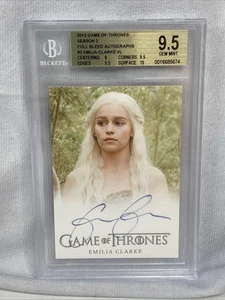 Game of Thrones Season 2 Full Bleed Autograph Auto Emilia Clarke BGS 9.5 - Picture 1 of 2