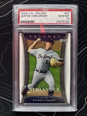 Upper Deck Trilogy Justin Verlander #57 2005 RC PSA 10 Foto 1 de 2
