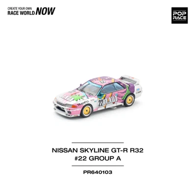 Pop Race Nissan GT-R R32 # 22 AXIA GROUP A 640103 1/64 Foto 1 de 3