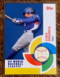 2009 TOPPS WORLD BASEBALL CLASSIC CHRIS DENORFIA INSERT CARD ITALY - Bild 1 von 2