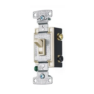 Hubbell Lt Mandel 4-fach gerahmter Kippschalter Wand Lichtschalter Wohn 15A RS415LAZ - Bild 1 von 1