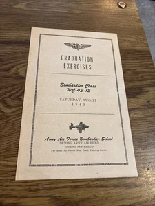 Programa de Ejercicios de Graduación Ejército Fuerza Aérea Bombardier School 1943 WC-43-12 - Imagen 1 de 4