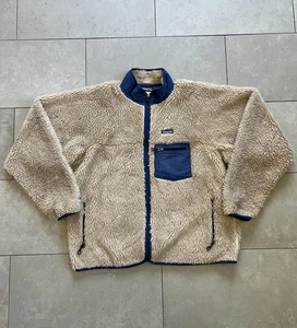 Patagonia Retro-X Deep Pile Oatmeal Brown Sherpa Fleece Full Zip Jacke Herren XXL - Bild 1 von 24