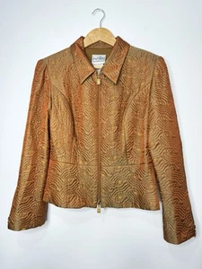 Joseph Ribkoff Trends Vintage Embroidered Evening Jacket Double zip - Picture 1 of 6