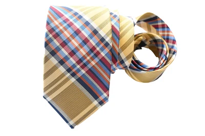 CORBATA HOMBRE NAUTICA AMARILLA/CUADROS Y CUADROS ANCHO: 3.25" LARGO: 59" Foto 1 de 3