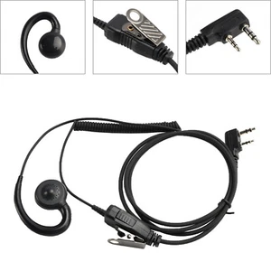 K-018 Small PTT-B6 Curve Hook Earhook Headset Fits TK-240 TH-G71A LT-2288 UV-5RA - Zdjęcie 1 z 12