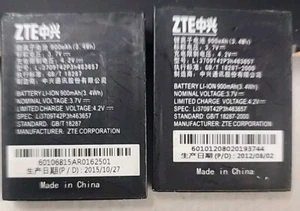  ZTE Li-Ion Battery 900mAh 3.7V Two-Pack Used Li3709T42P3H463657 - Picture 1 of 2