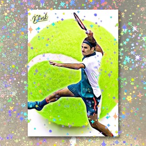 Ivan Lendl Holographic Smash Ball Sketch Card Limited 1/5 Dr. Dunk Signed