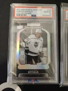 Quinton Byfield Rookie Card Checkerboard PSA 10 POP 1 2021-22 Ovation Epack - Picture 1 of 2