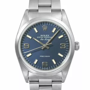 GEBRAUCHTE ROLEX Air King 14000 Blau Automatikgehäuse: 36mm×36mm Herrenuhr #1... - Bild 1 von 7