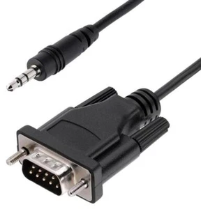 3.5mm Male to RS232 DB9 Serial Male Configuration Cable, 1m - 9M351M-RS232-CABLE - Picture 1 of 5